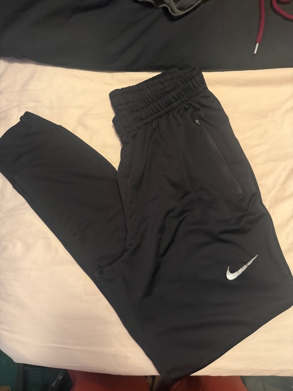 Nike Black Kids Athletic Joggers with Reflective Swoosh